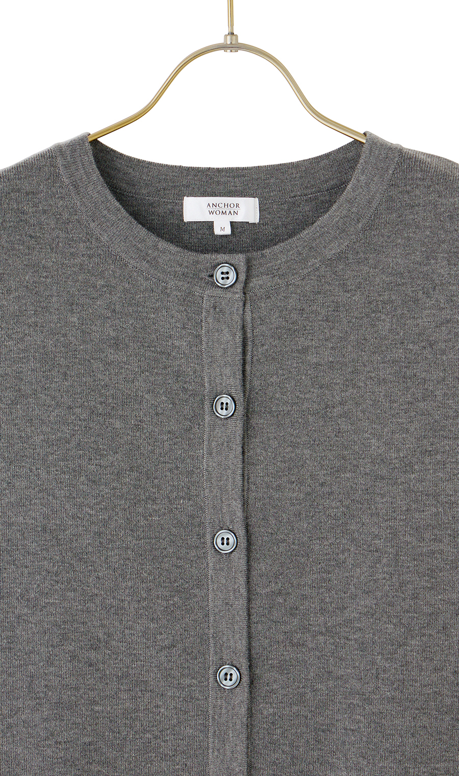 ニットジレ【ノースリーブ】 グレー M