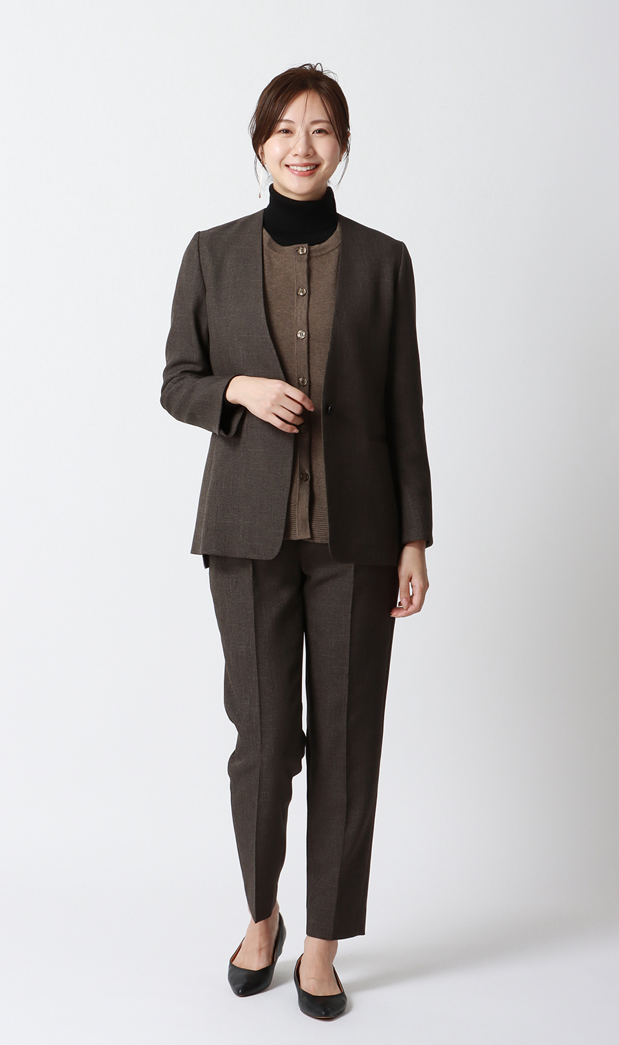 ニットジレ【ノースリーブ】 ブラウン M