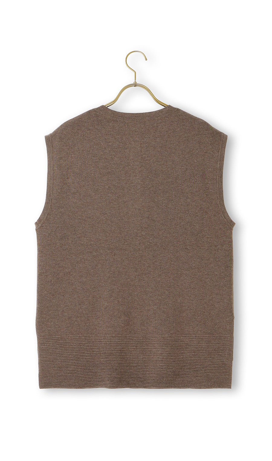 ニットジレ【ノースリーブ】 ブラウン M