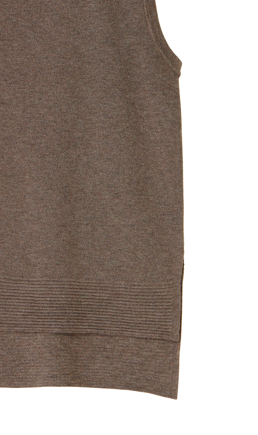 ニットジレ【ノースリーブ】 ブラウン M