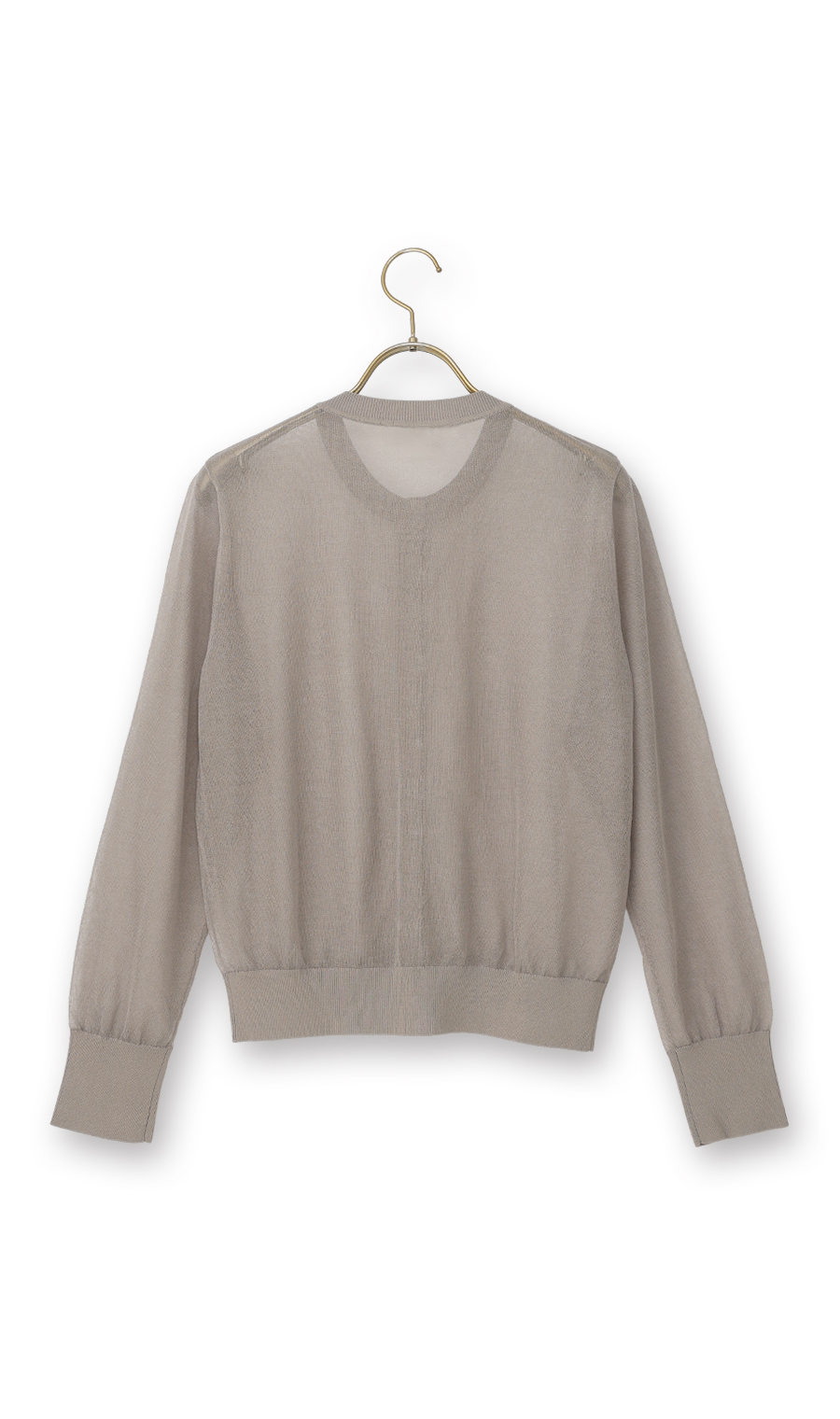 シアーカーディガン【長袖】【アンサンブル着用可】 グレージュ M