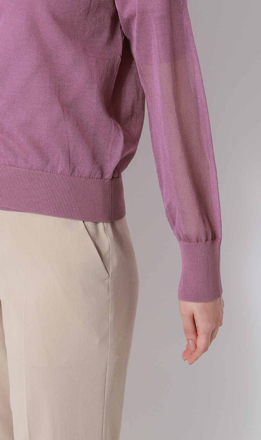 シアーカーディガン【長袖】【アンサンブル着用可】 ピンク S