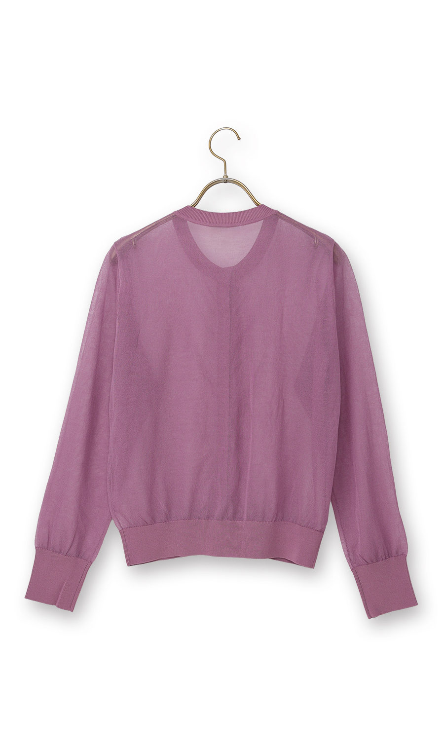 Sheer cardigan [Cool] [Long sleeves] [Can be worn as an ensemble] Pink S