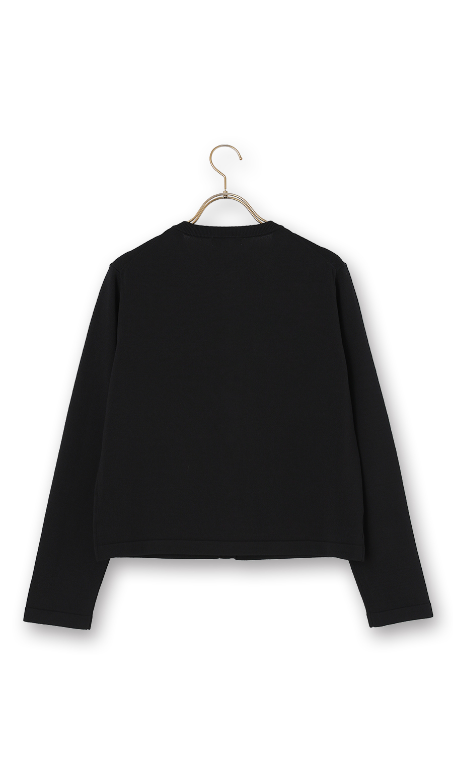 【毛玉CLEARニット】クルーネックカーディガン【長袖】【#すごセーター】 ブラック S