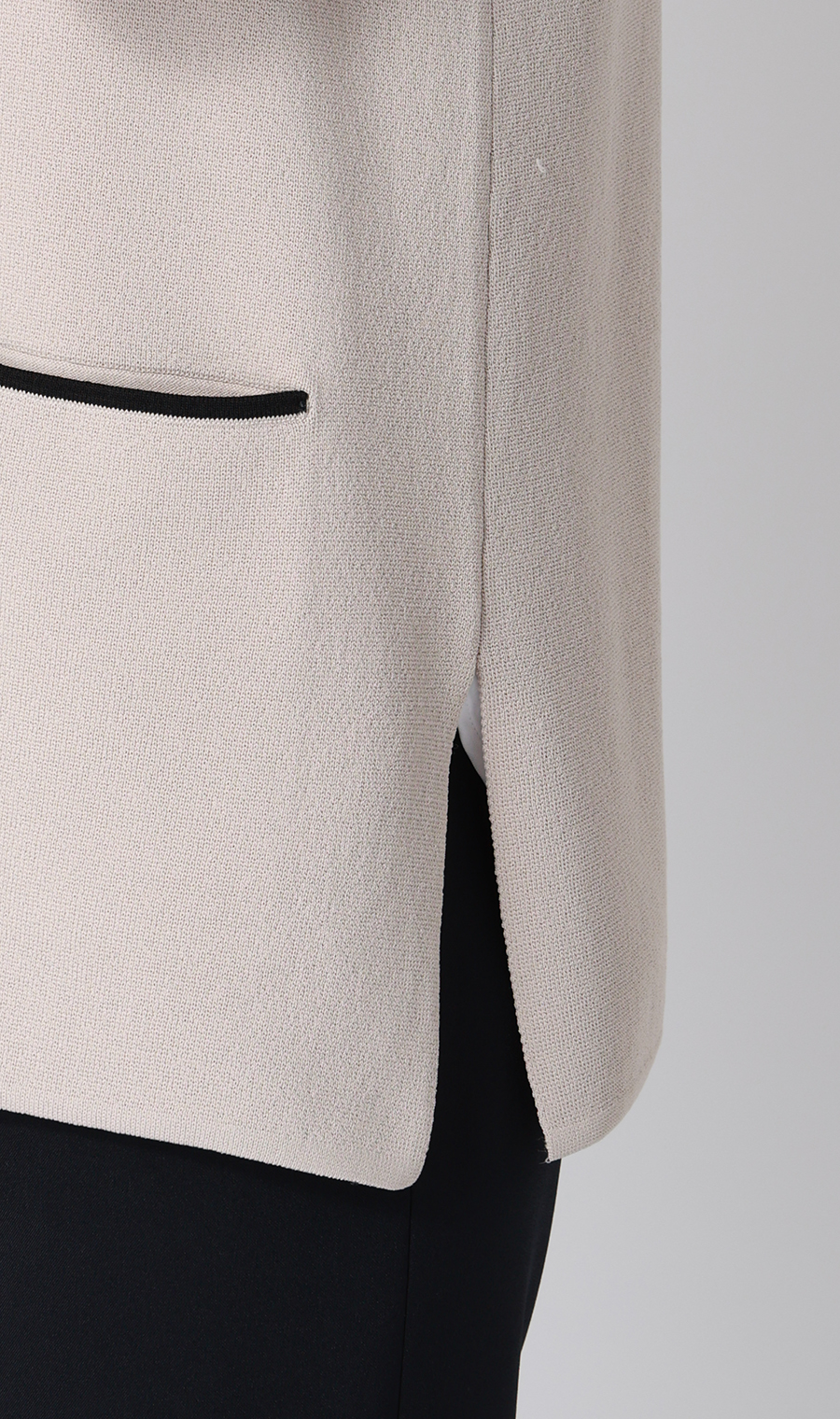 Vネックニットジレ【ノースリーブ】 ベージュ M