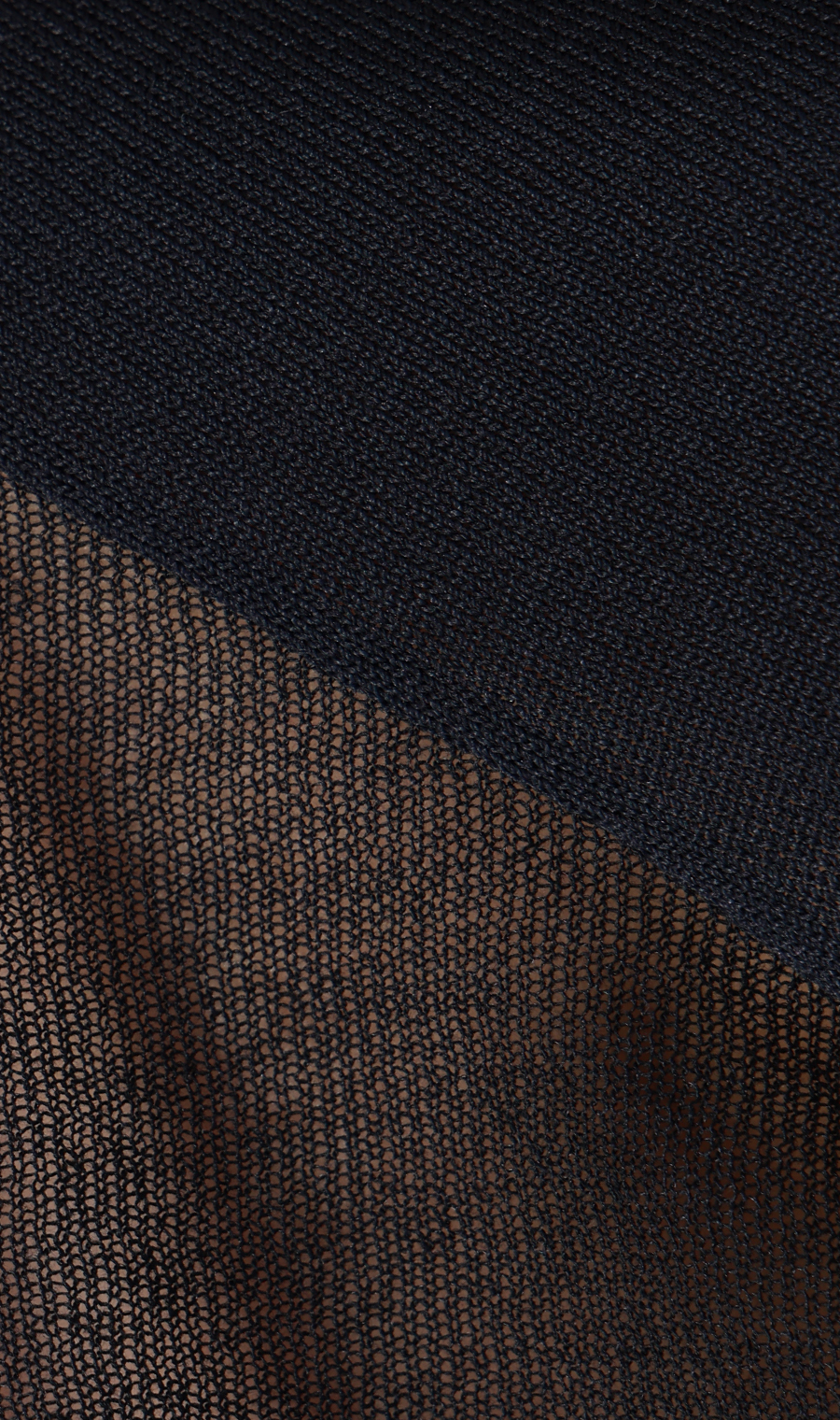 ハイネックシアースリーブニット【5分袖】【アンサンブル着用可】 ネイビー S