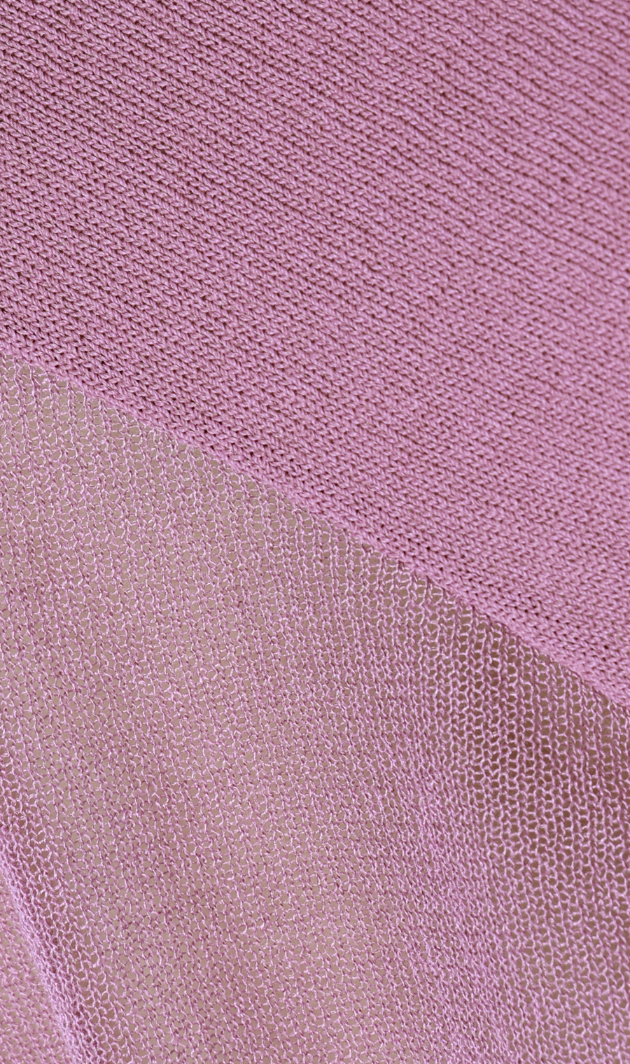 ハイネックシアースリーブニット【5分袖】【アンサンブル着用可】 ピンク S