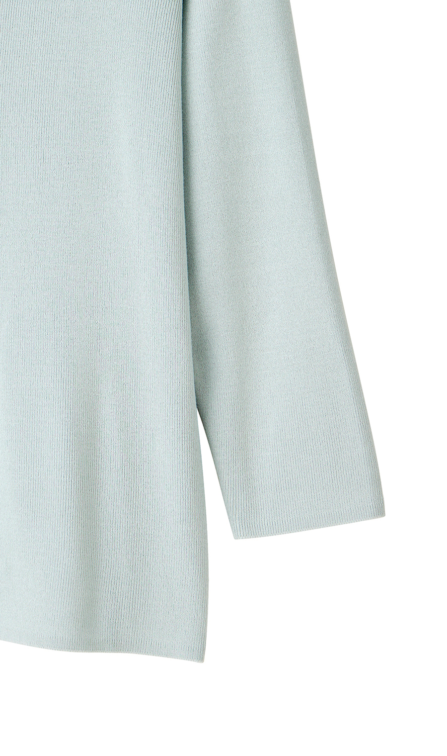 Vネックフルニードルニット【7分袖】 サックス M