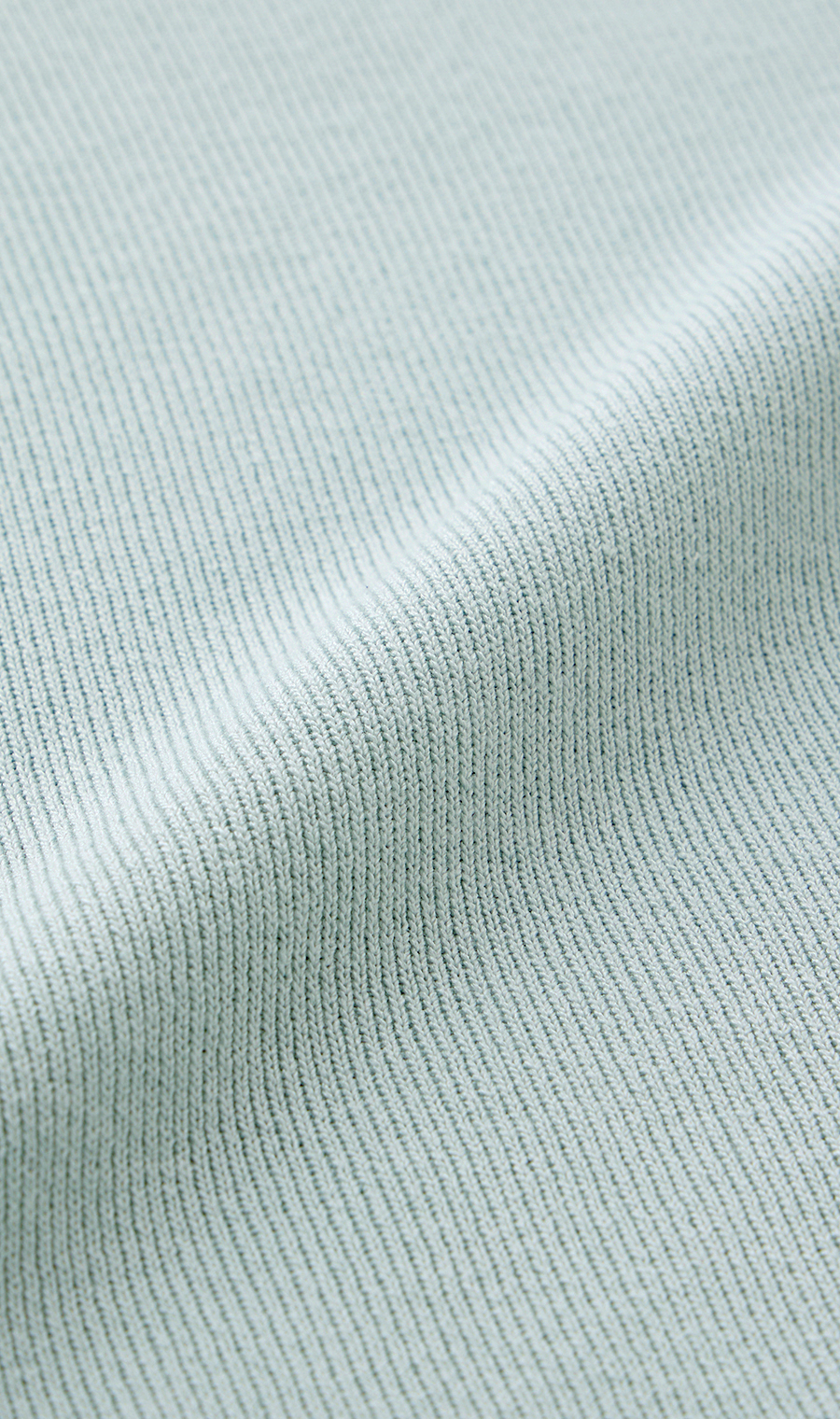 Vネックフルニードルニット【7分袖】 サックス M