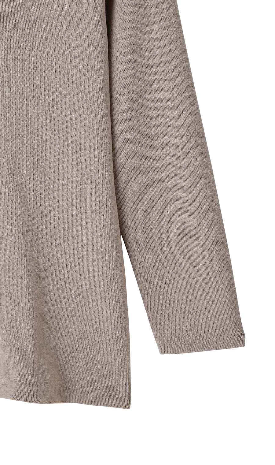 Vネックフルニードルニット【7分袖】 ベージュ S