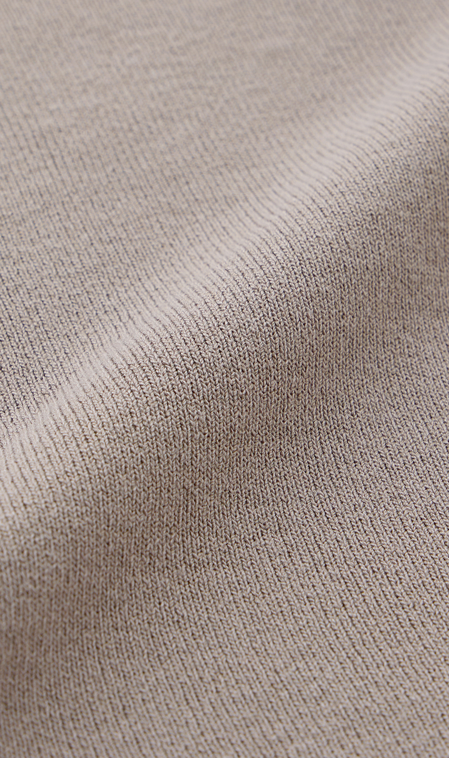 Vネックフルニードルニット【7分袖】 ベージュ S