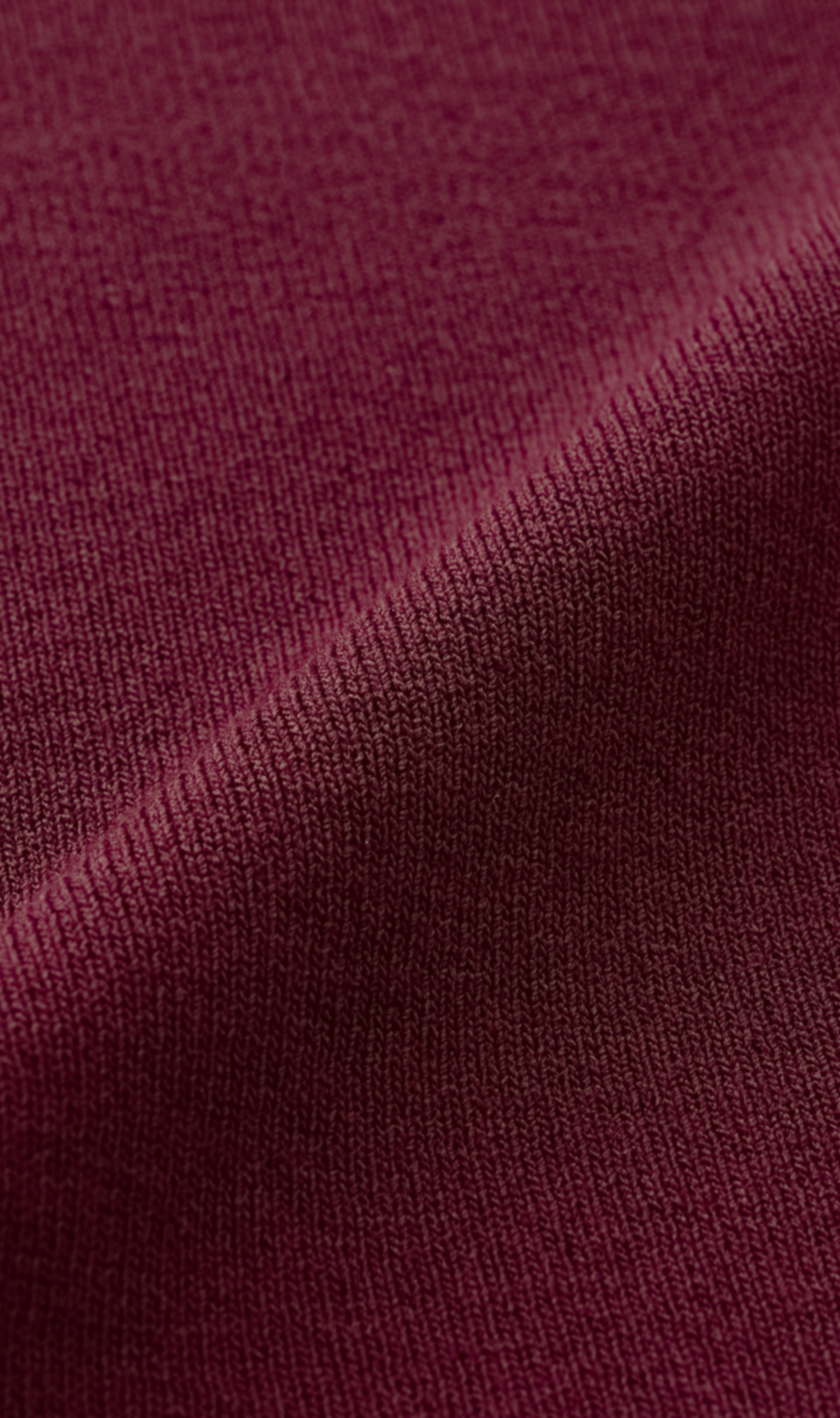 Vネックフルニードルニット【7分袖】 ワイン L