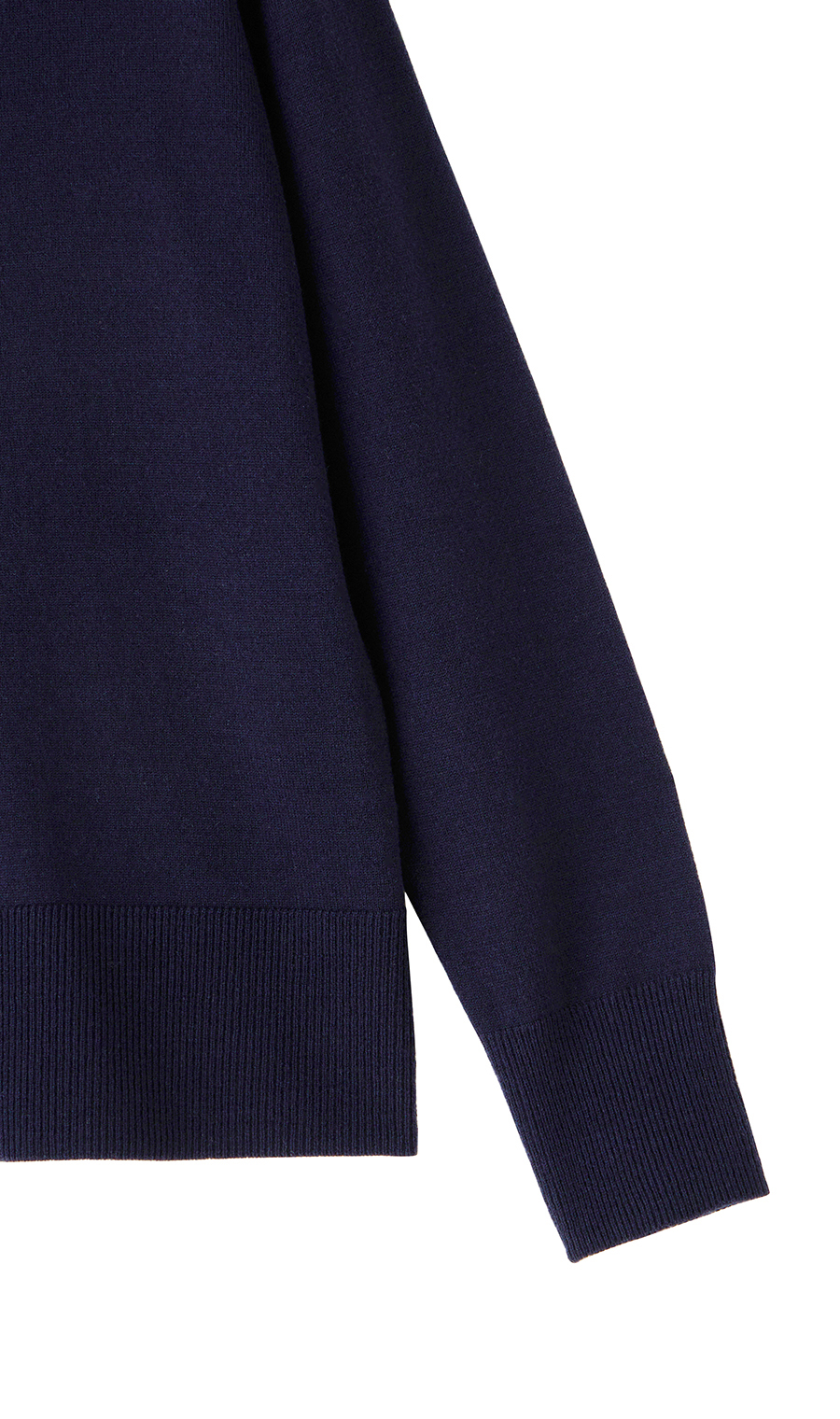 【毛球CLEAR針織】 V領平針織針織藏青色S