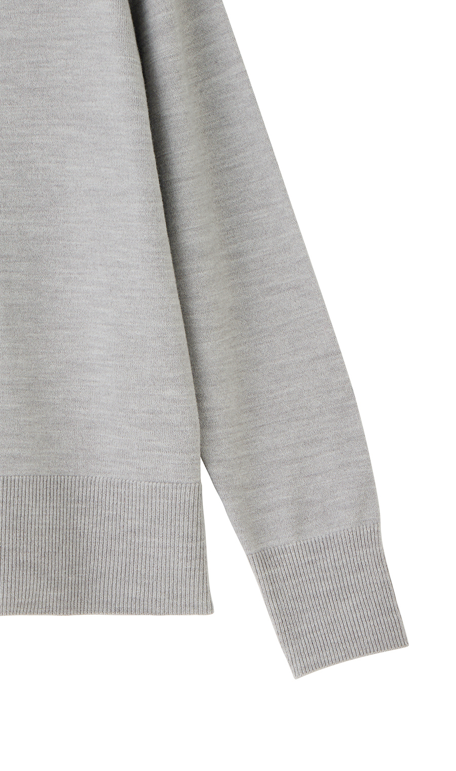 【毛玉CLEARニット】Vネック天竺ニット グレー LL