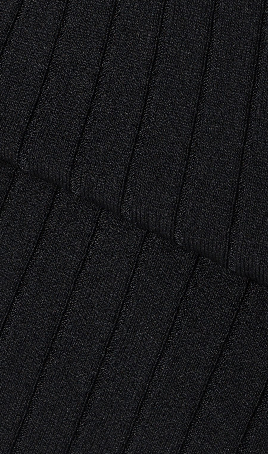 Vネックワイドリブカーディガン【長袖】 ブラック L