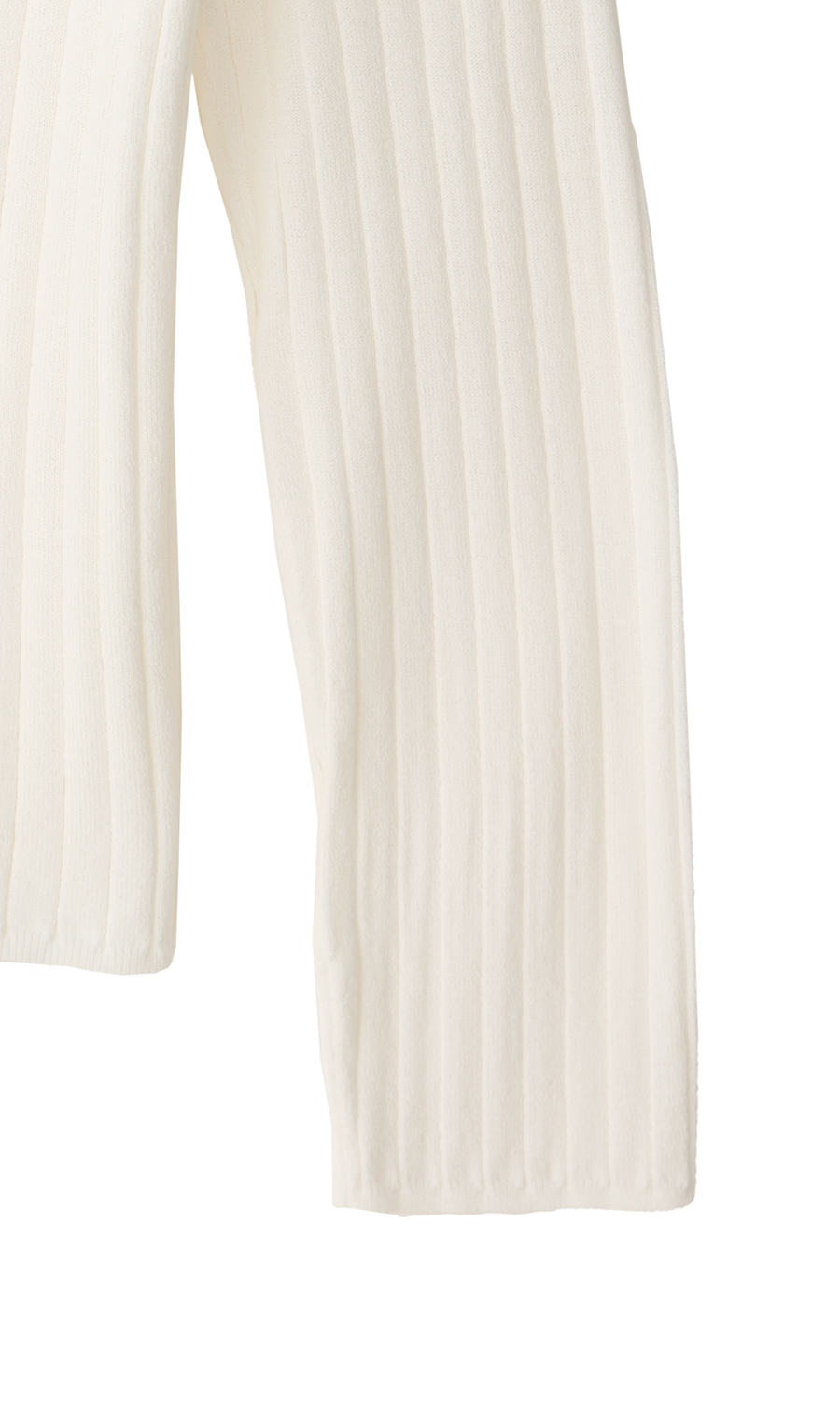 Vネックワイドリブカーディガン【長袖】 ブラック M