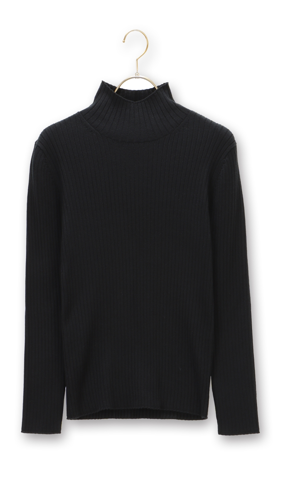 タートルネックニットプルオーバー《長袖》 ブラック S