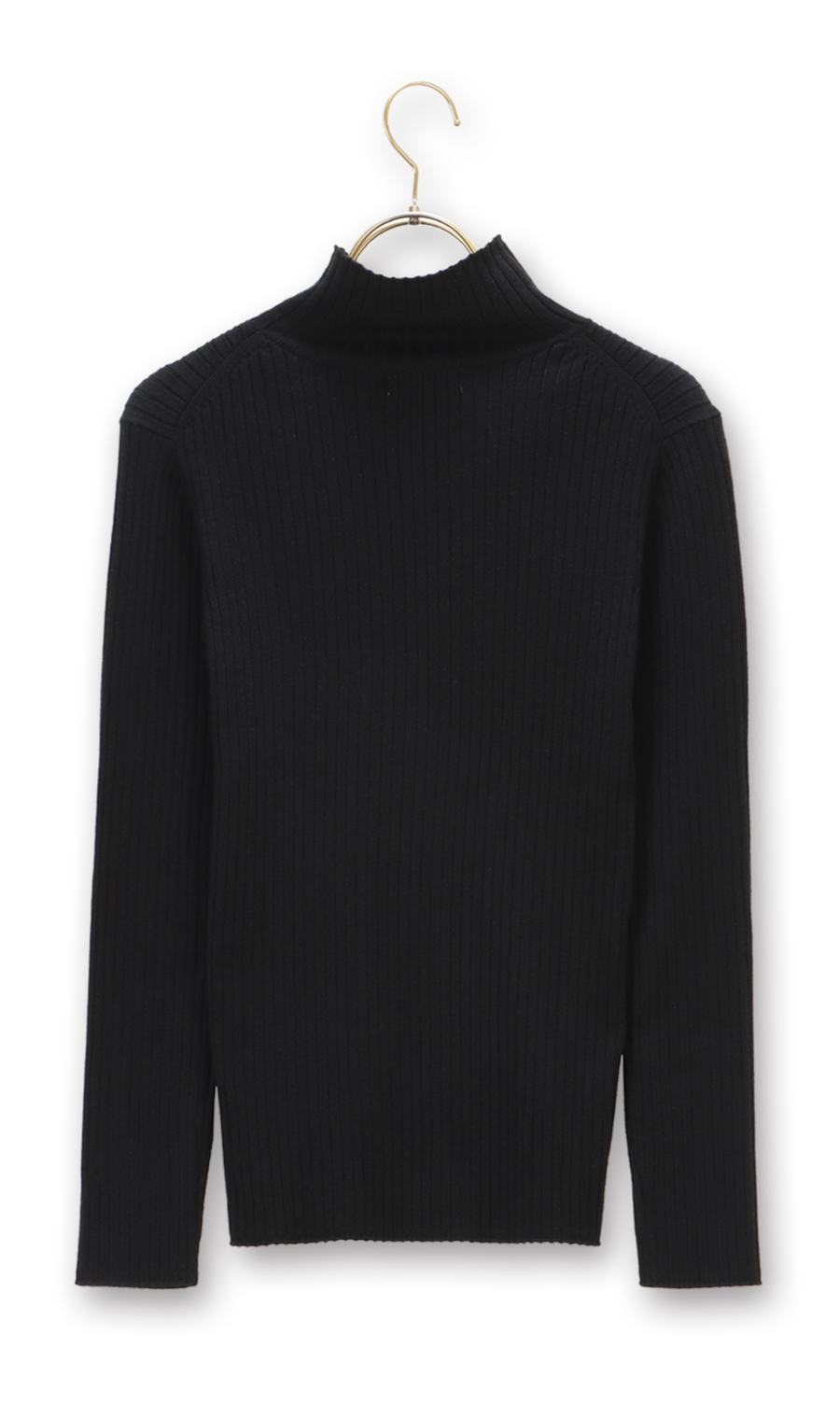 タートルネックニットプルオーバー《長袖》 ブラック S