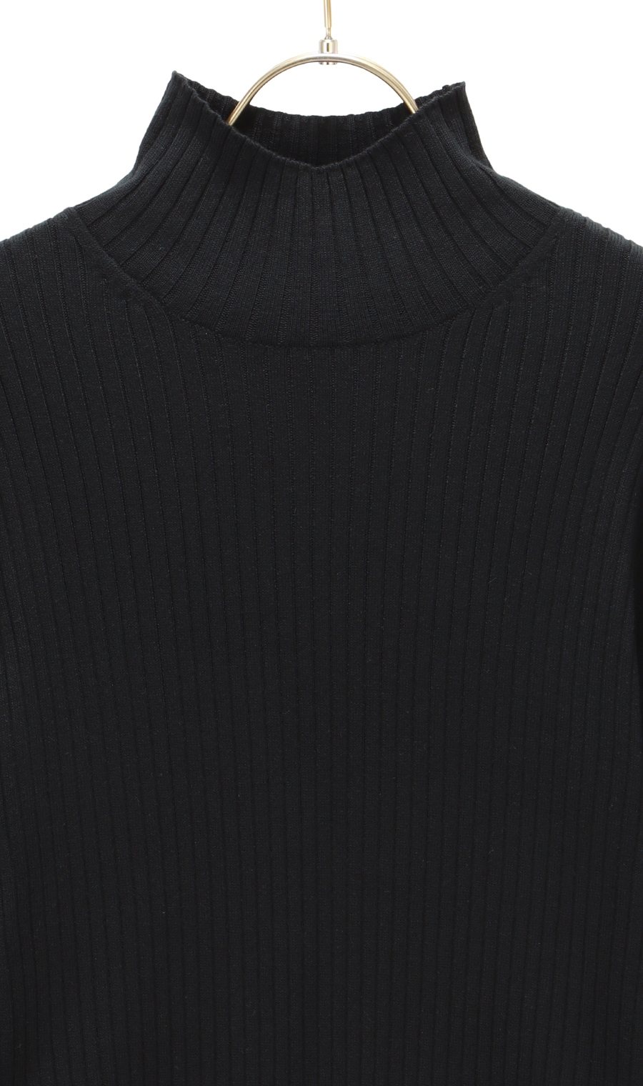 タートルネックニットプルオーバー《長袖》 ブラック S