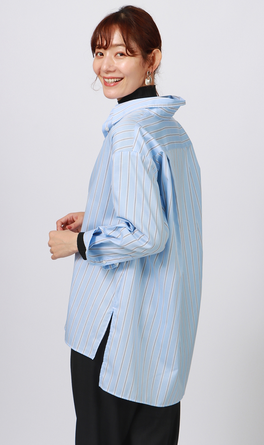 タートルネックニットプルオーバー《長袖》 ブラック S