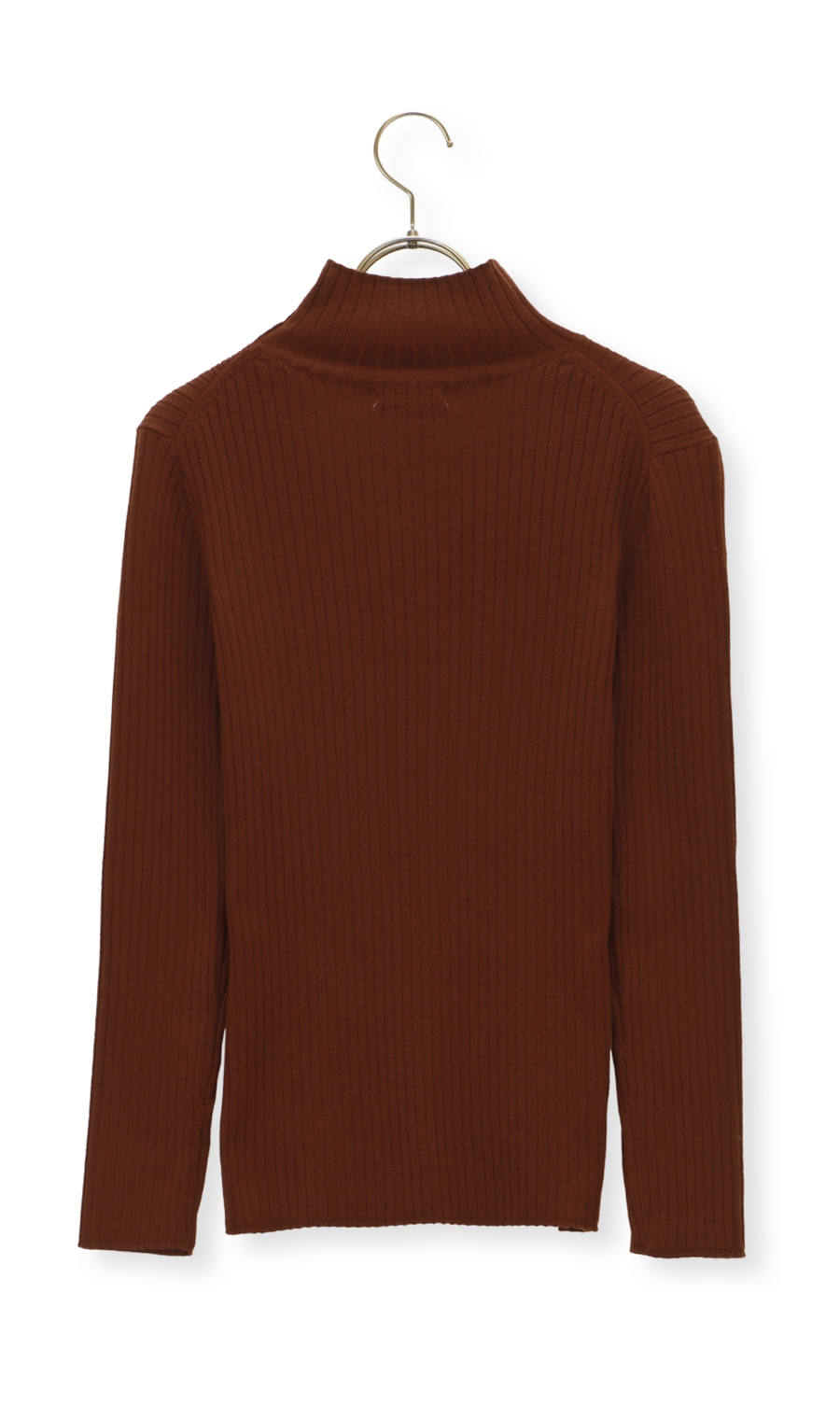 タートルネックニットプルオーバー《長袖》 ブラウン S