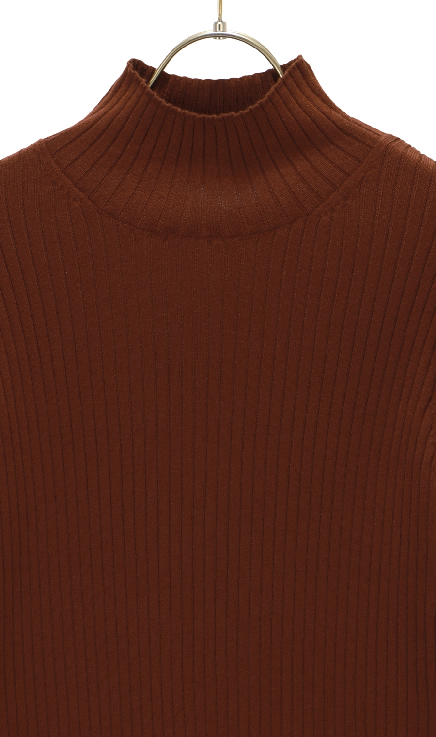 タートルネックニットプルオーバー《長袖》 ブラウン S