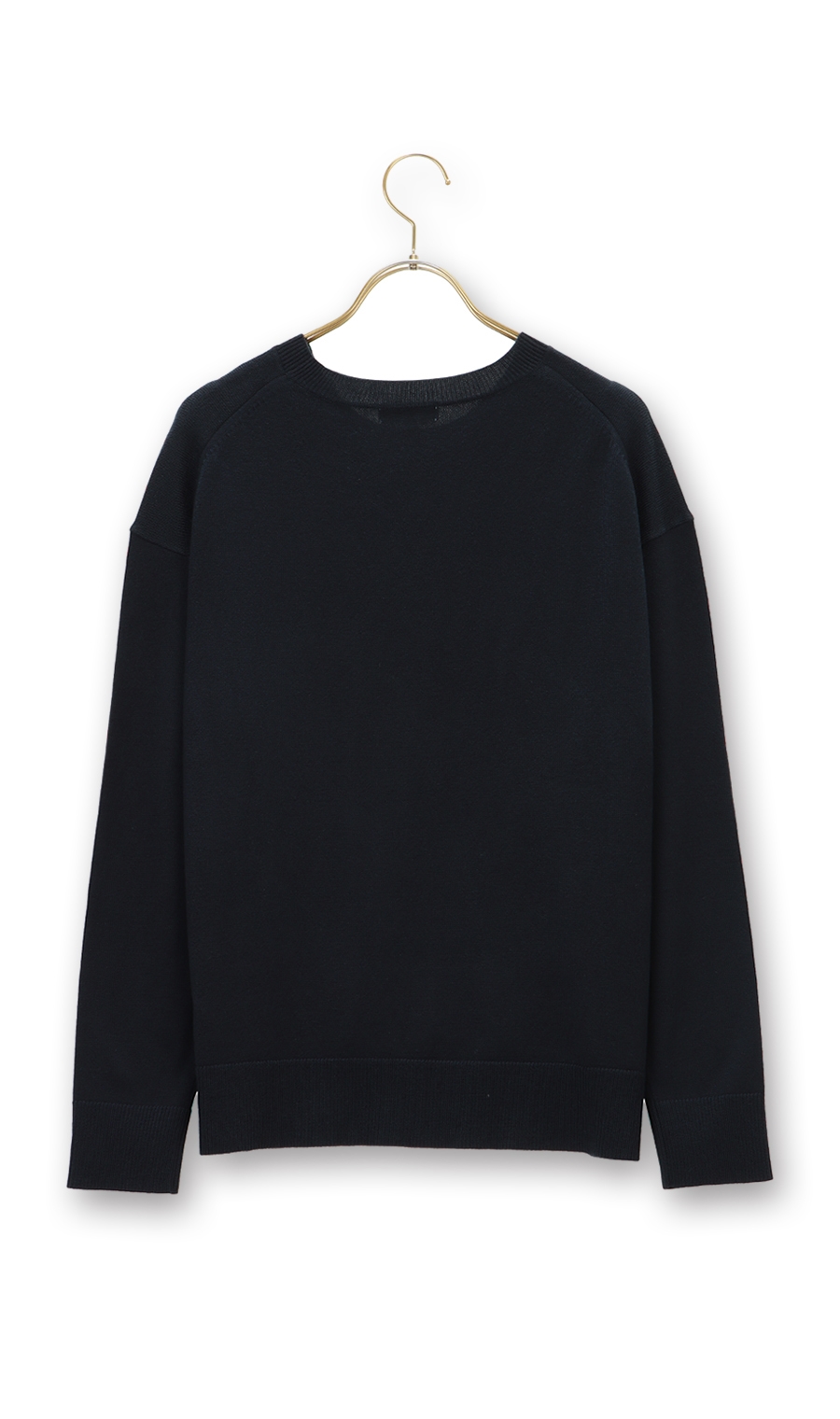 クルーネックニットプルオーバー《長袖》 ネイビー S