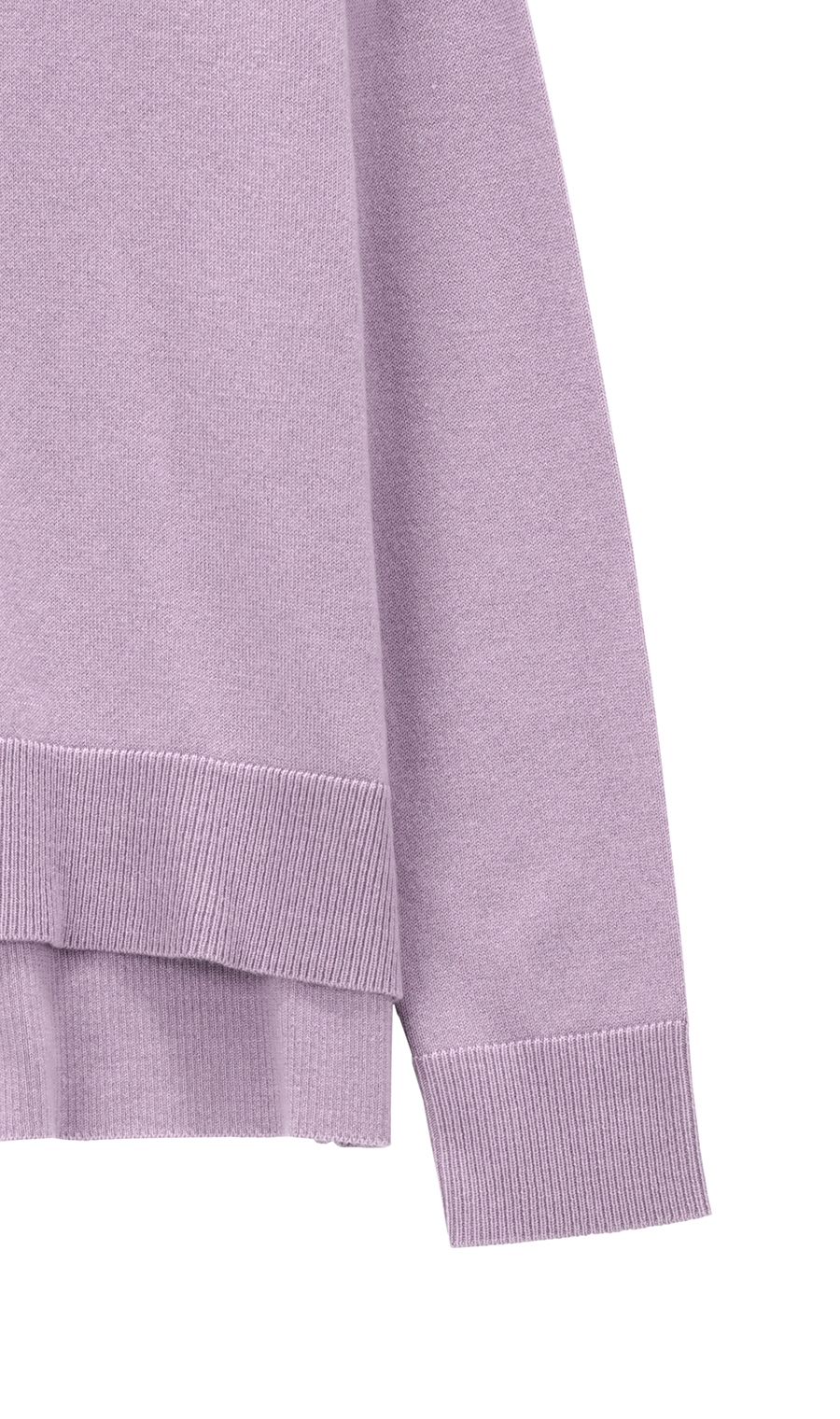 クルーネックニットプルオーバー《長袖》 パープル S