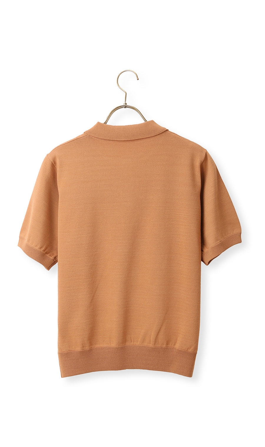 ニットポロシャツ《半袖》《WEB・一部店舗限定》 ブラウン系 M
