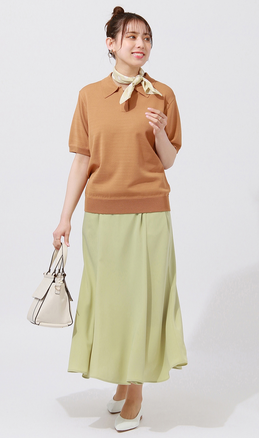 ニットポロシャツ《半袖》《WEB・一部店舗限定》 ブラウン系 M
