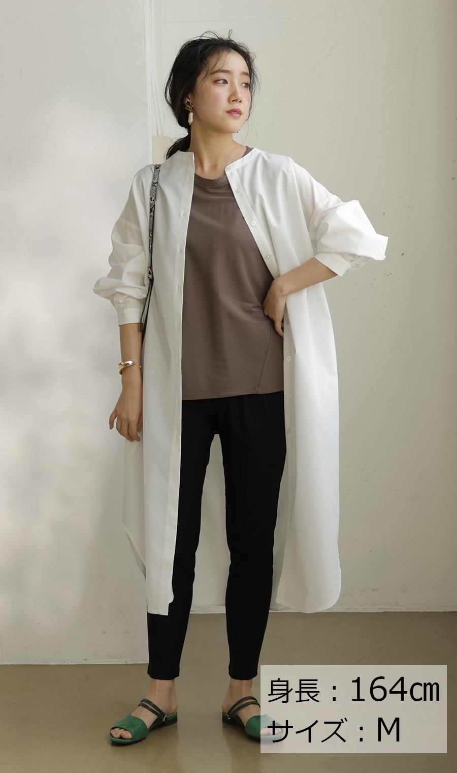 ■着まわし自在シャツワンピース《ウォッシャブル》《WEB限定》 ホワイト 3L