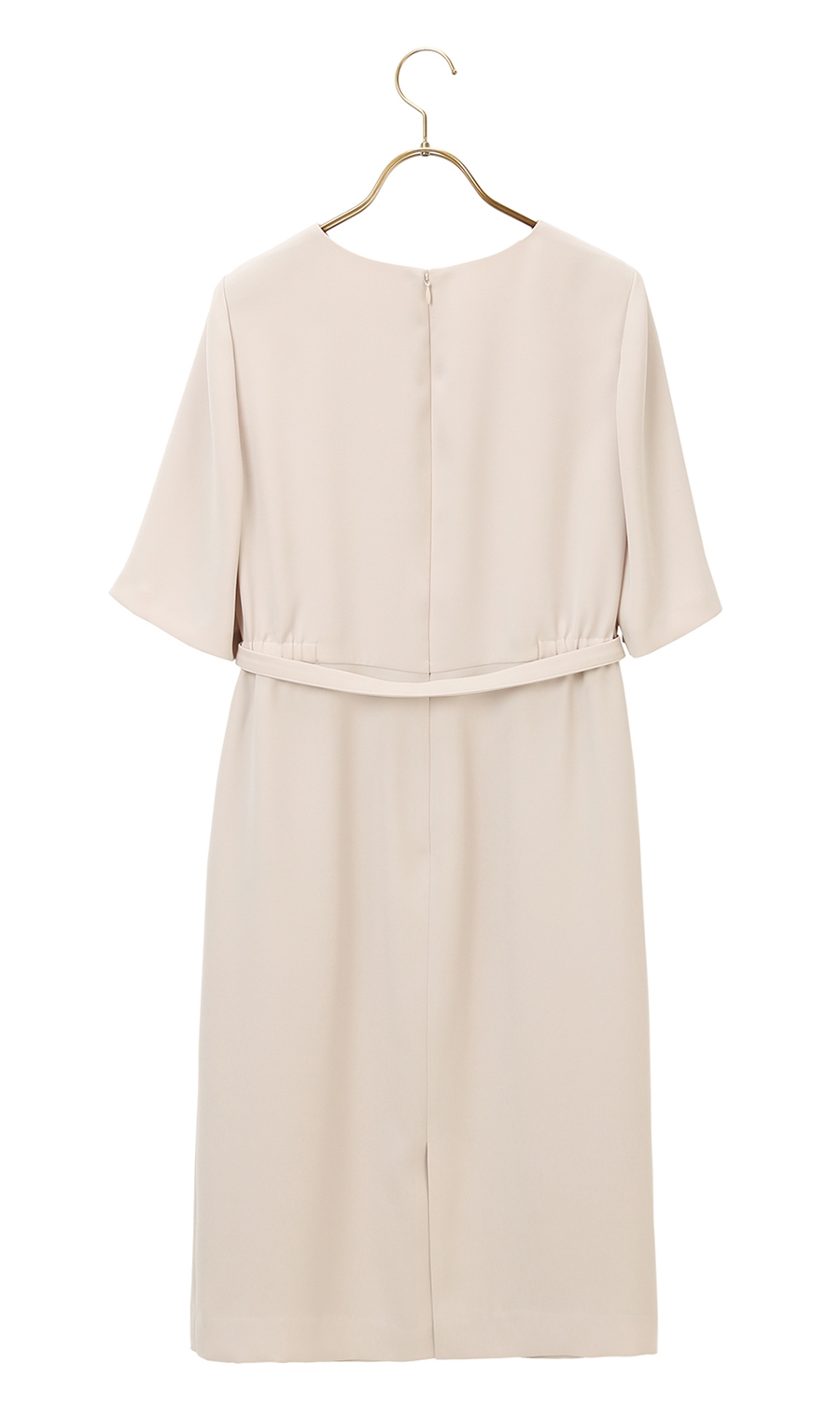 ワンピース《ベルト付き》《セットアップ着用可》 ベージュ M