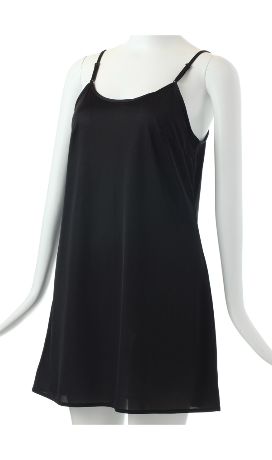 ■透けにくいインナースリップ【75cm丈】【Atsugi】【WEB限定】 ブラック M