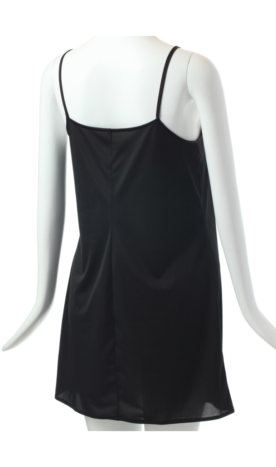 ■透けにくいインナースリップ【75cm丈】【Atsugi】【WEB限定】 ブラック M