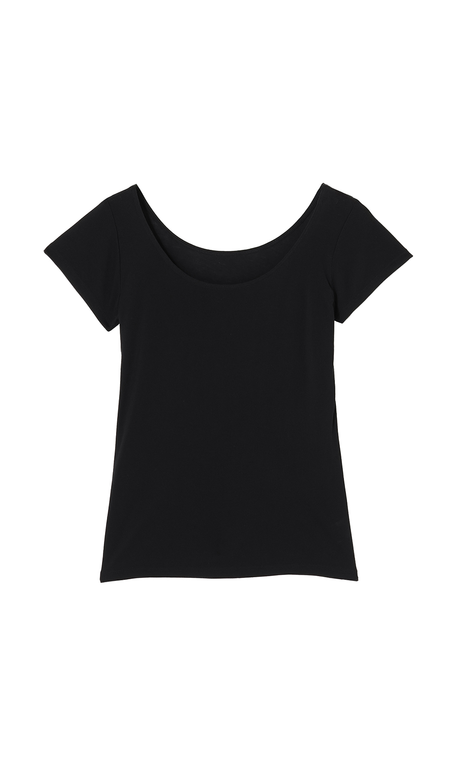 ■脇汗パッド付2分袖インナー【Atsugi】【WEB限定】 ブラック M