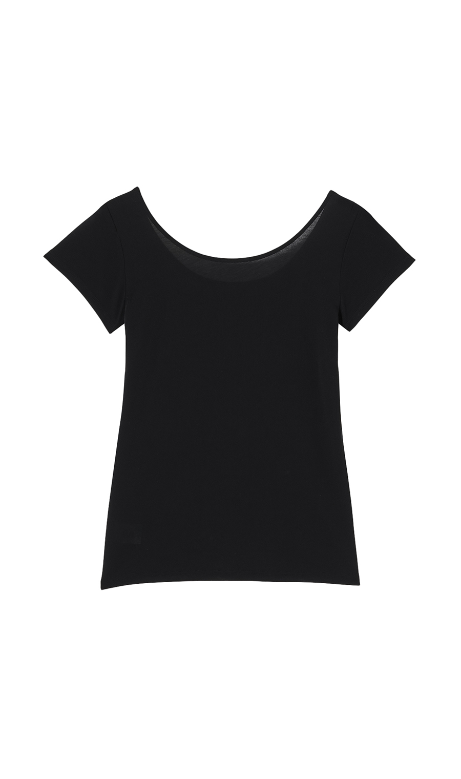 ■脇汗パッド付2分袖インナー【Atsugi】【WEB限定】 ブラック M