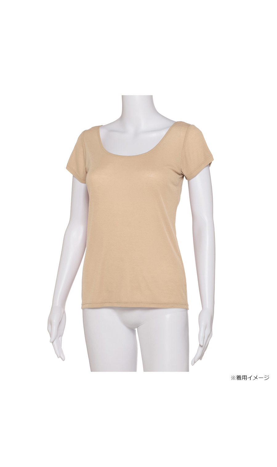 ■脇汗パッド付2分袖インナー【Atsugi】【WEB限定】 ブラック M