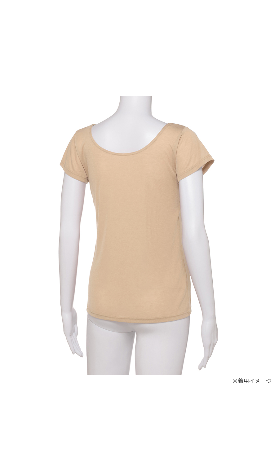 ■脇汗パッド付2分袖インナー【Atsugi】【WEB限定】 ブラック M