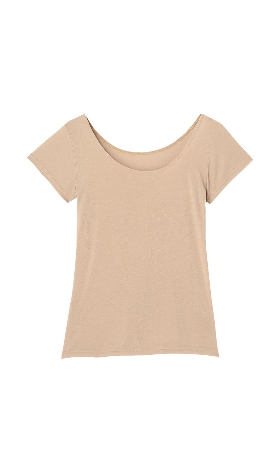 ■脇汗パッド付2分袖インナー【Atsugi】【WEB限定】 ベージュ M