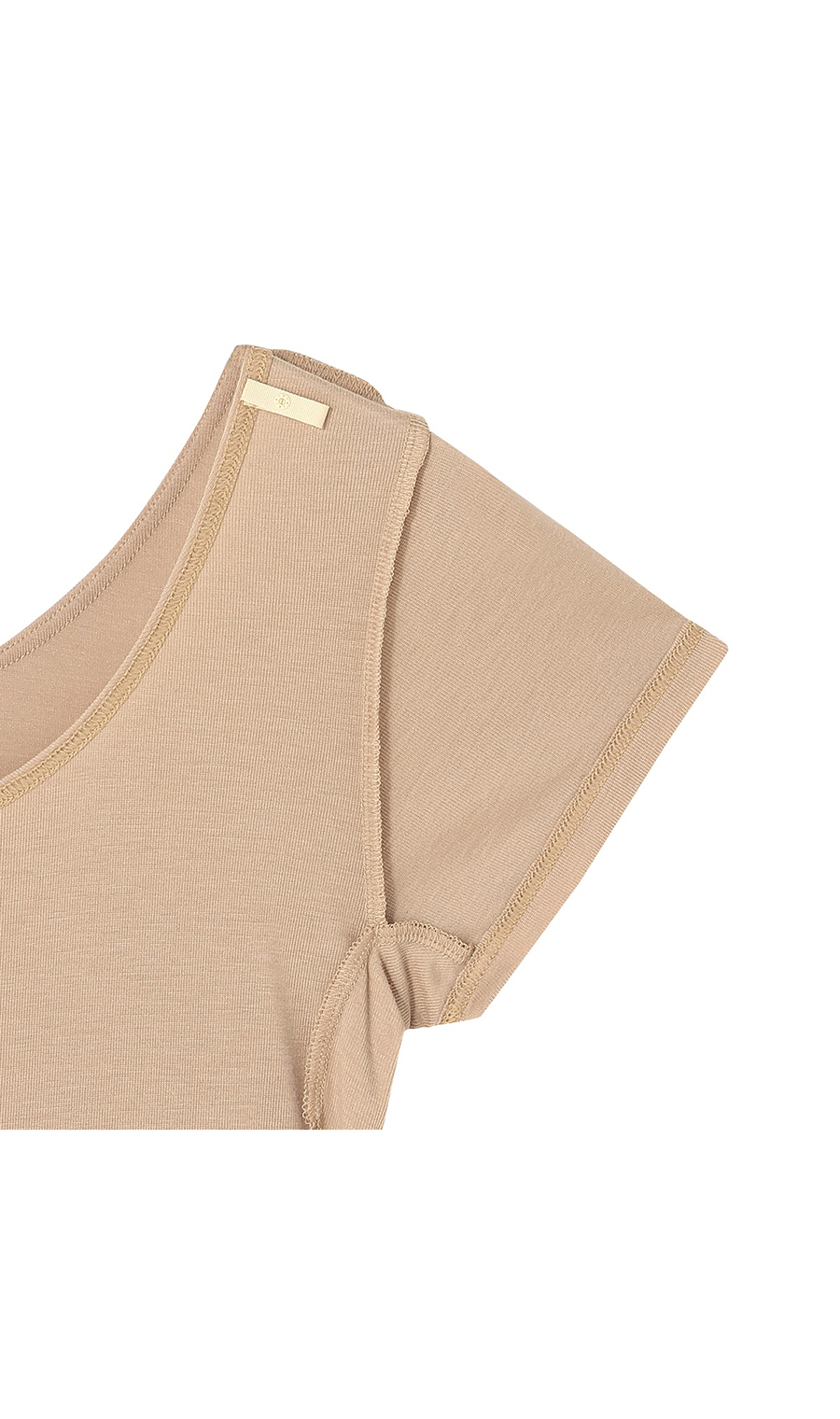 ■脇汗パッド付2分袖インナー【Atsugi】【WEB限定】 ベージュ M