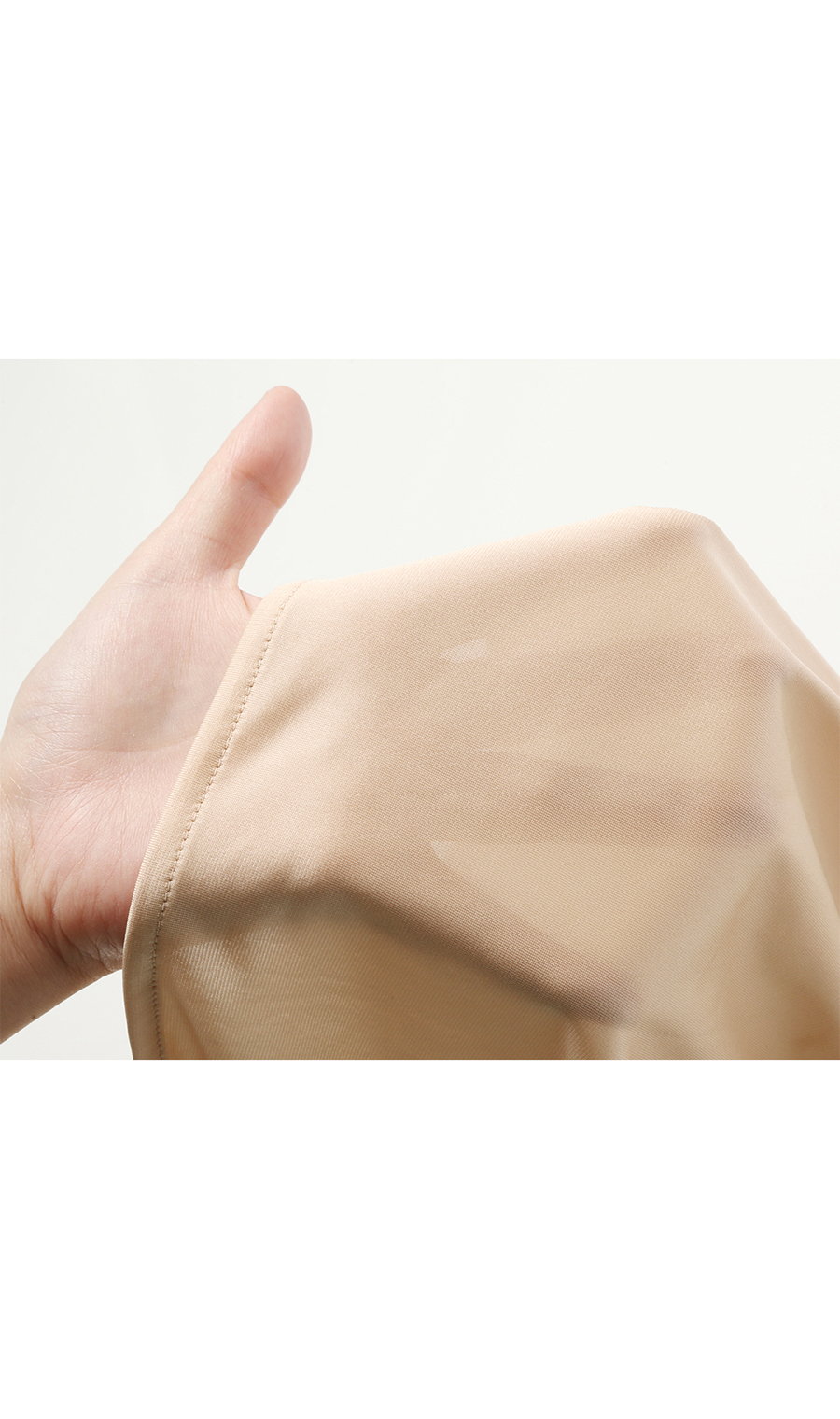 ■透けにくいフレアパンツ【35cm丈】【Atsugi】【WEB限定】 ベージュ M