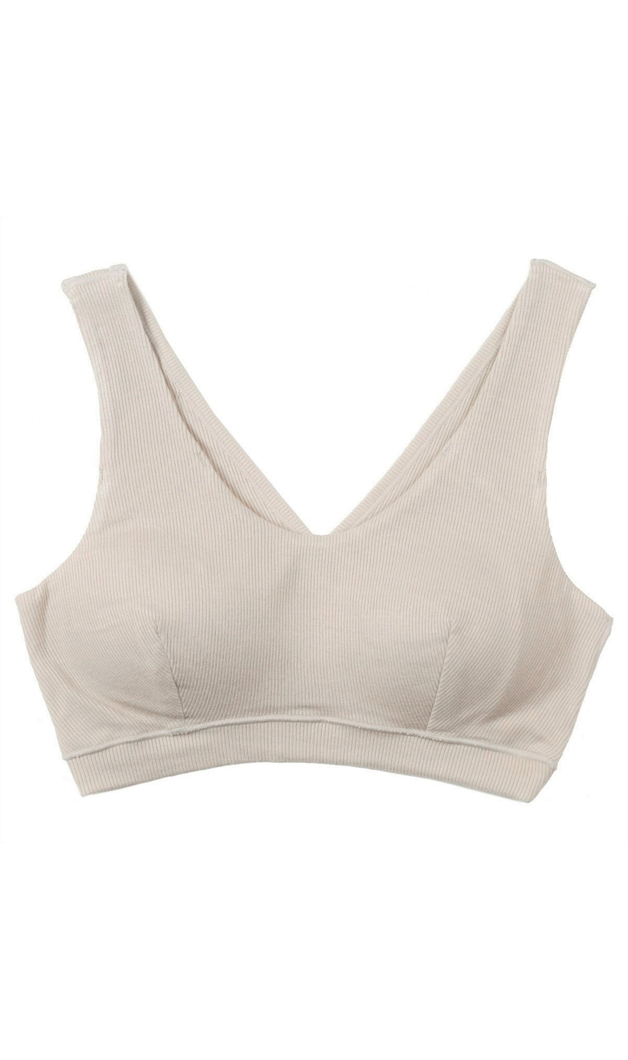 ■やわらかリブナイトブラ【Atsugi】【WEB限定】 グレージュ M