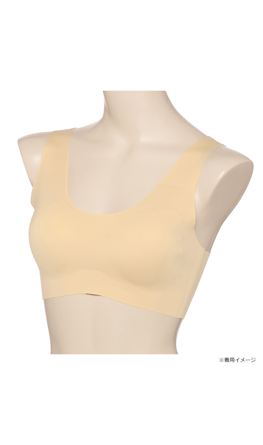 ■透けにくくひびきにくいハーフトップ【Atsugi】【WEB限定】 ベージュ M