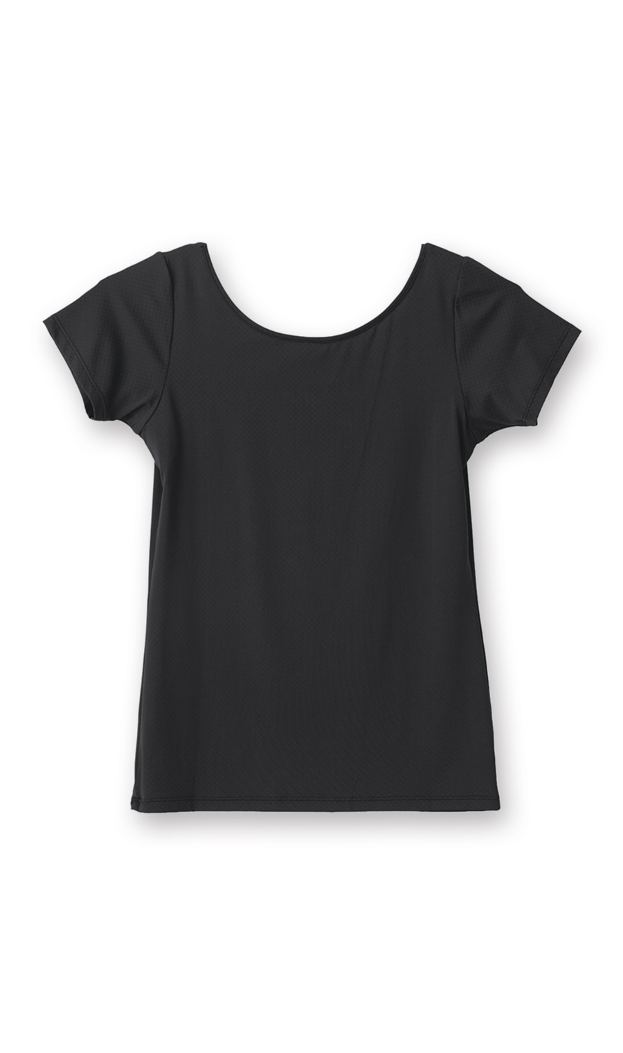 脇汗パット付UネックTシャツ【レディース】【SHIELDE】【WEB限定】 ブラック M