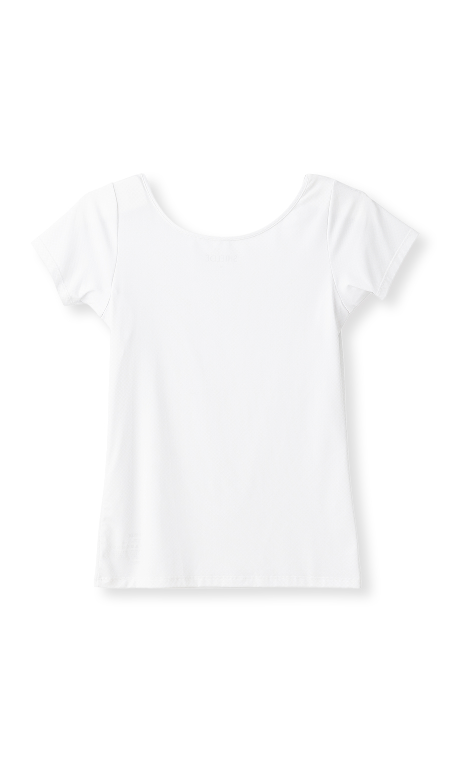 脇汗パット付UネックTシャツ【レディース】【SHIELDE】【WEB限定】 ホワイト M