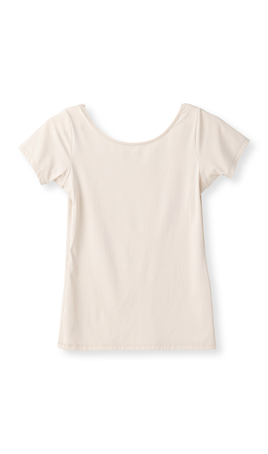 脇汗パット付UネックTシャツ【レディース】【SHIELDE】【WEB限定】 ベージュ M