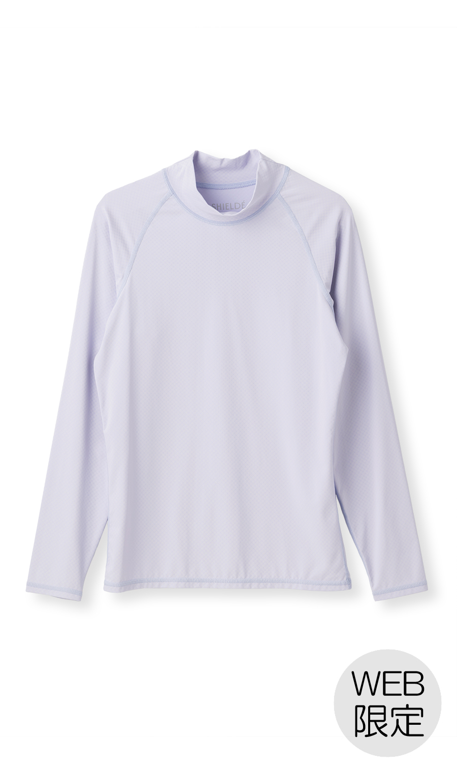長袖モックネックTシャツ【レディース】【SHIELDE】【WEB限定】 ラベンダー M