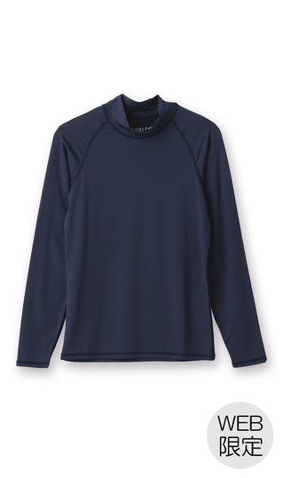 長袖モックネックTシャツ【レディース】【SHIELDE】【WEB限定】