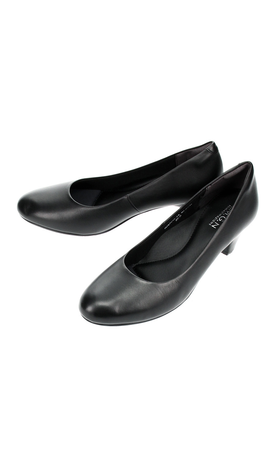 【訳アリ商品】ラウンドトゥパンプス【4E】 ブラック 21.0cm